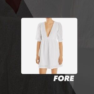 NWOT Fore Floral Eyelet Puff Sleeve Dress